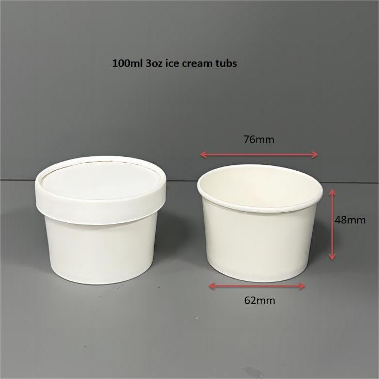 3oz 100ml ice cream tub with paper lid 3oz 100ml ice cream tub with paper lid