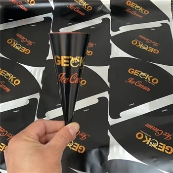 Ovitki za sladoledne kornete s plastičnimi pokrovi