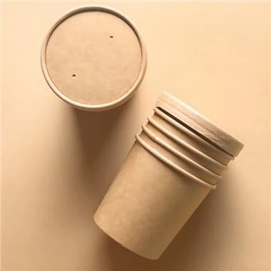 Posode iz kraft papirja 16 oz z ventiliranimi pokrovi