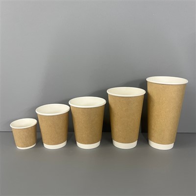 Kraft papirnate skodelice za kavo z dvojno steno